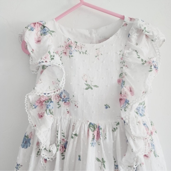Catherine Malandrino Spring Flutter Sleeve Floral Cotton Dress 18 months - Picture 4 of 8